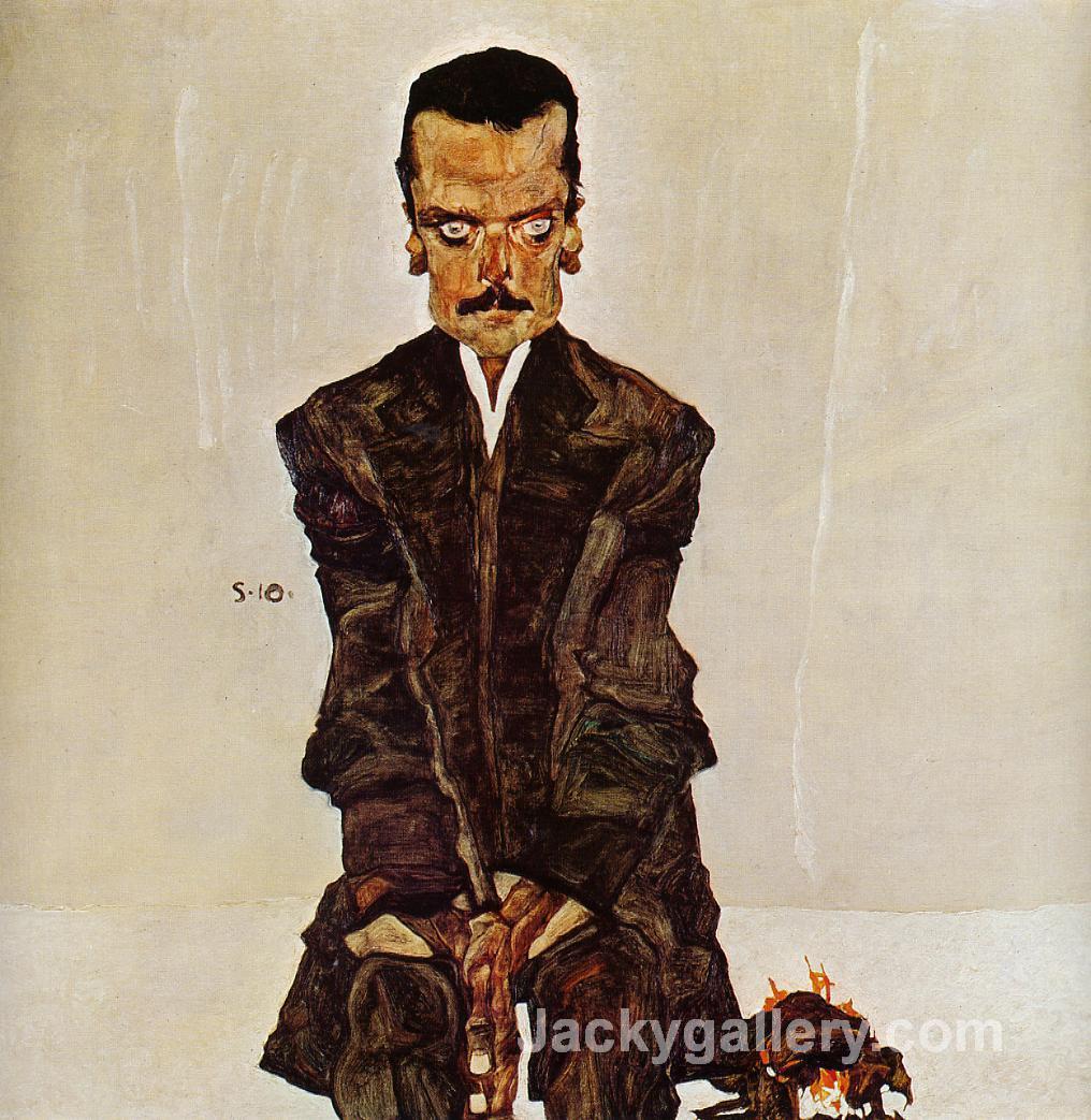 Portrait of the Publisher Eduard Kosmack by Egon Schiele paintings reproduction